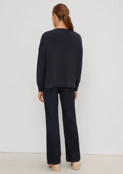 Pullover mit V-Ausschnitt aus Viskosemix-Comma Online