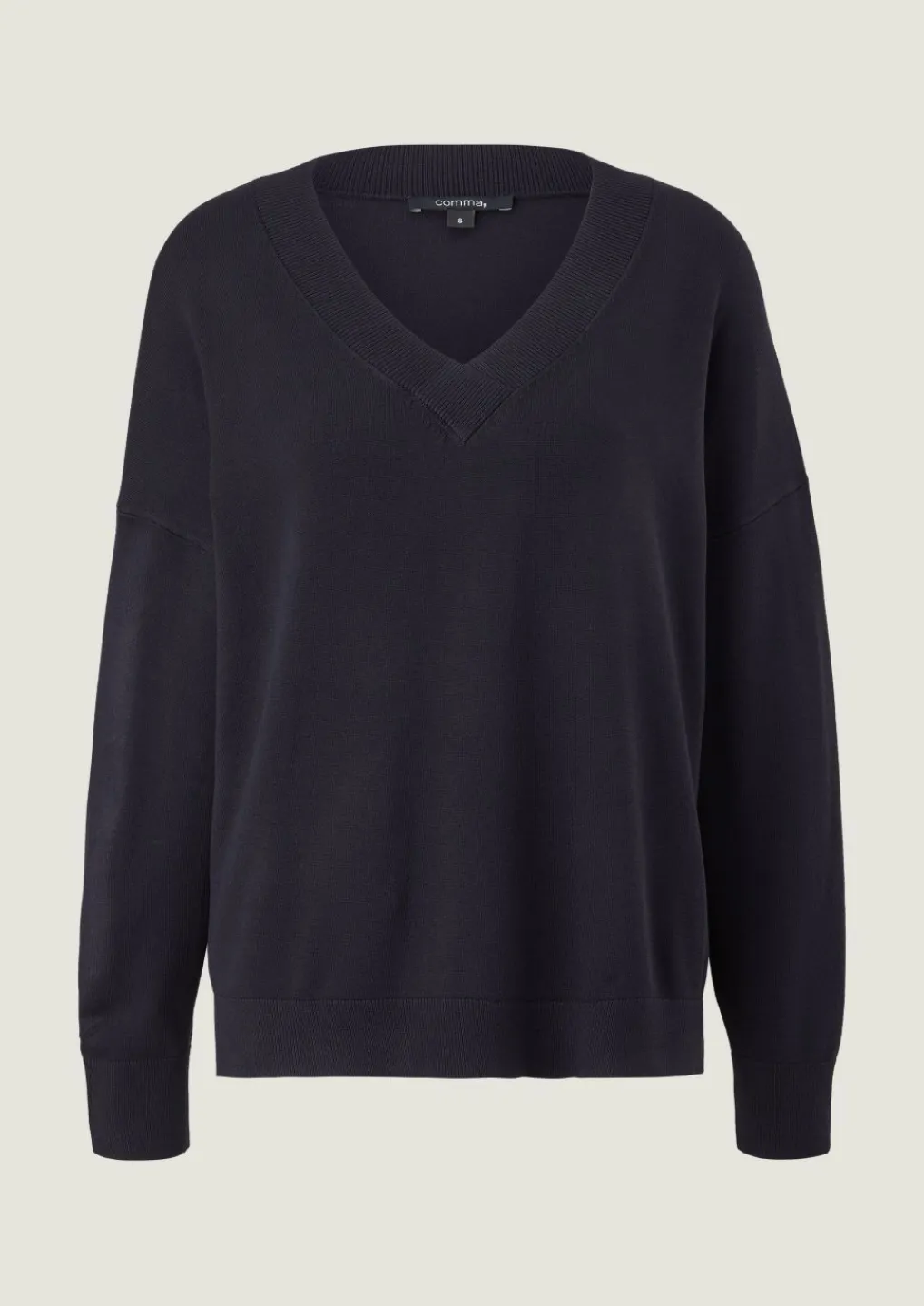 Pullover mit V-Ausschnitt aus Viskosemix-Comma Online