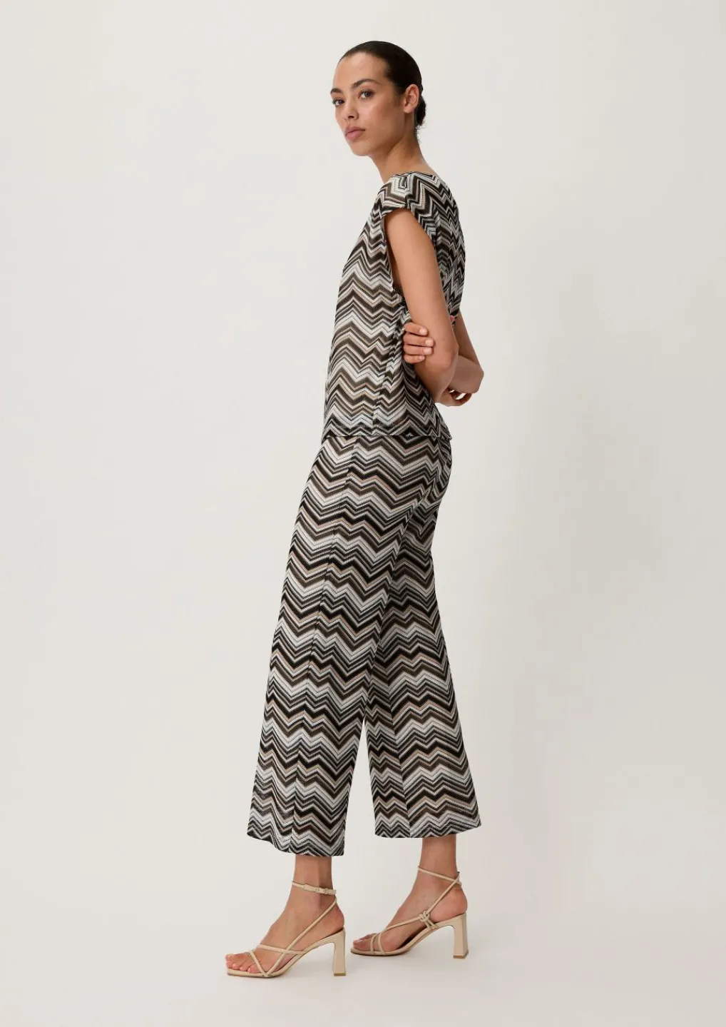 Regular: Culotte mit Zickzack-Muster-Comma Discount