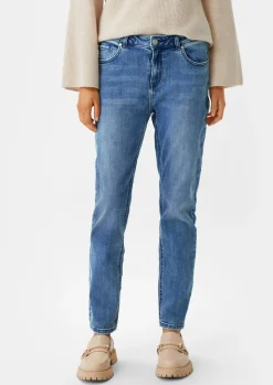 Regular Fit: Slim leg-Denim mit Wascheffekt-Comma Outlet