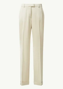 Regular: Satinhose mit geradem Bein-Comma New