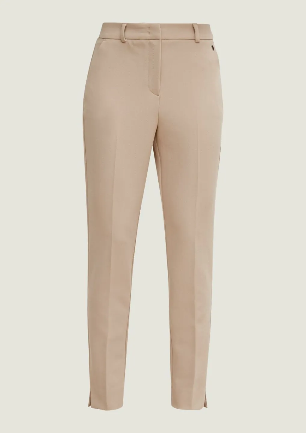 Regular: Stoffhose mit Fischgrat-Muster-Comma Fashion