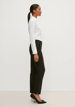 Regular: Stoffhose mit Fischgrat-Muster-Comma Best