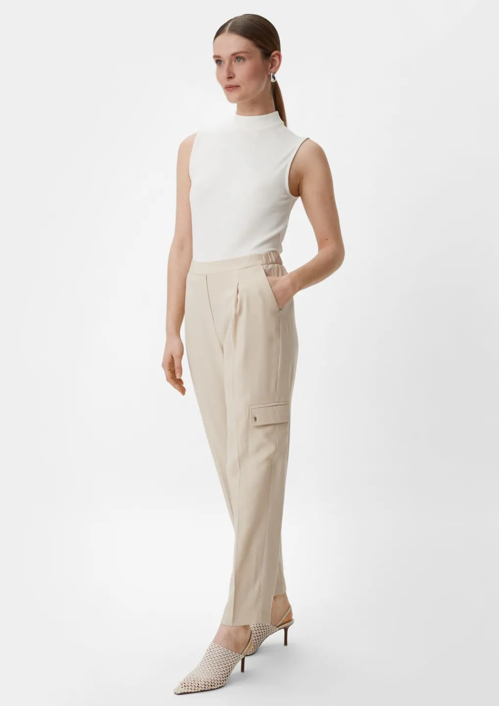 Regular: Twillhose im Cargo-Style-Comma Discount