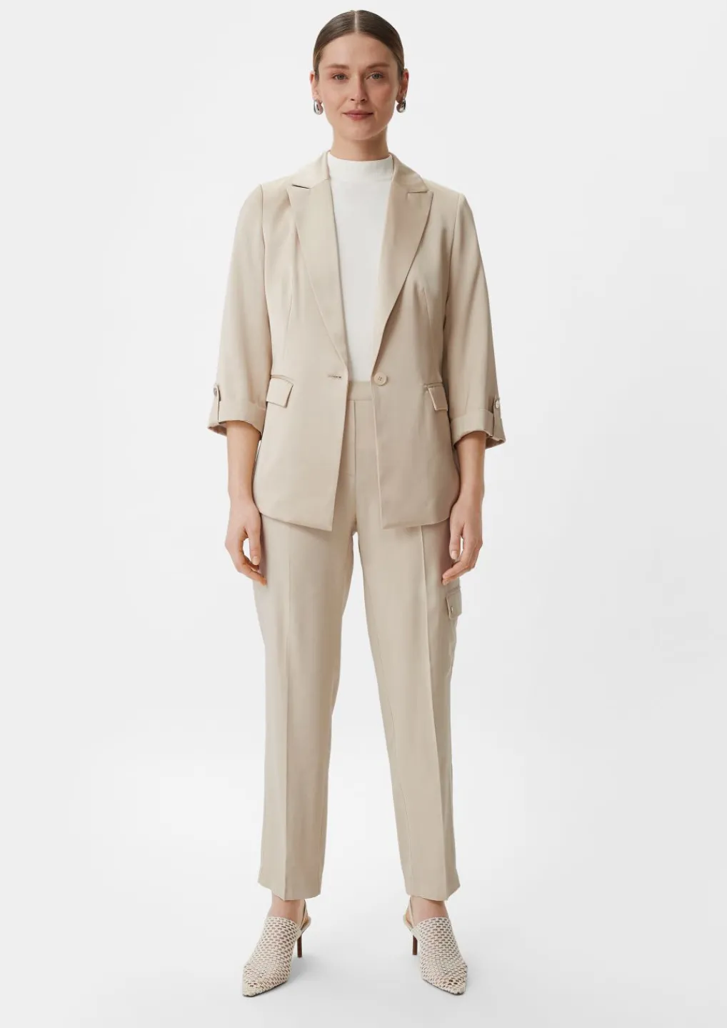 Regular: Twillhose im Cargo-Style-Comma Discount