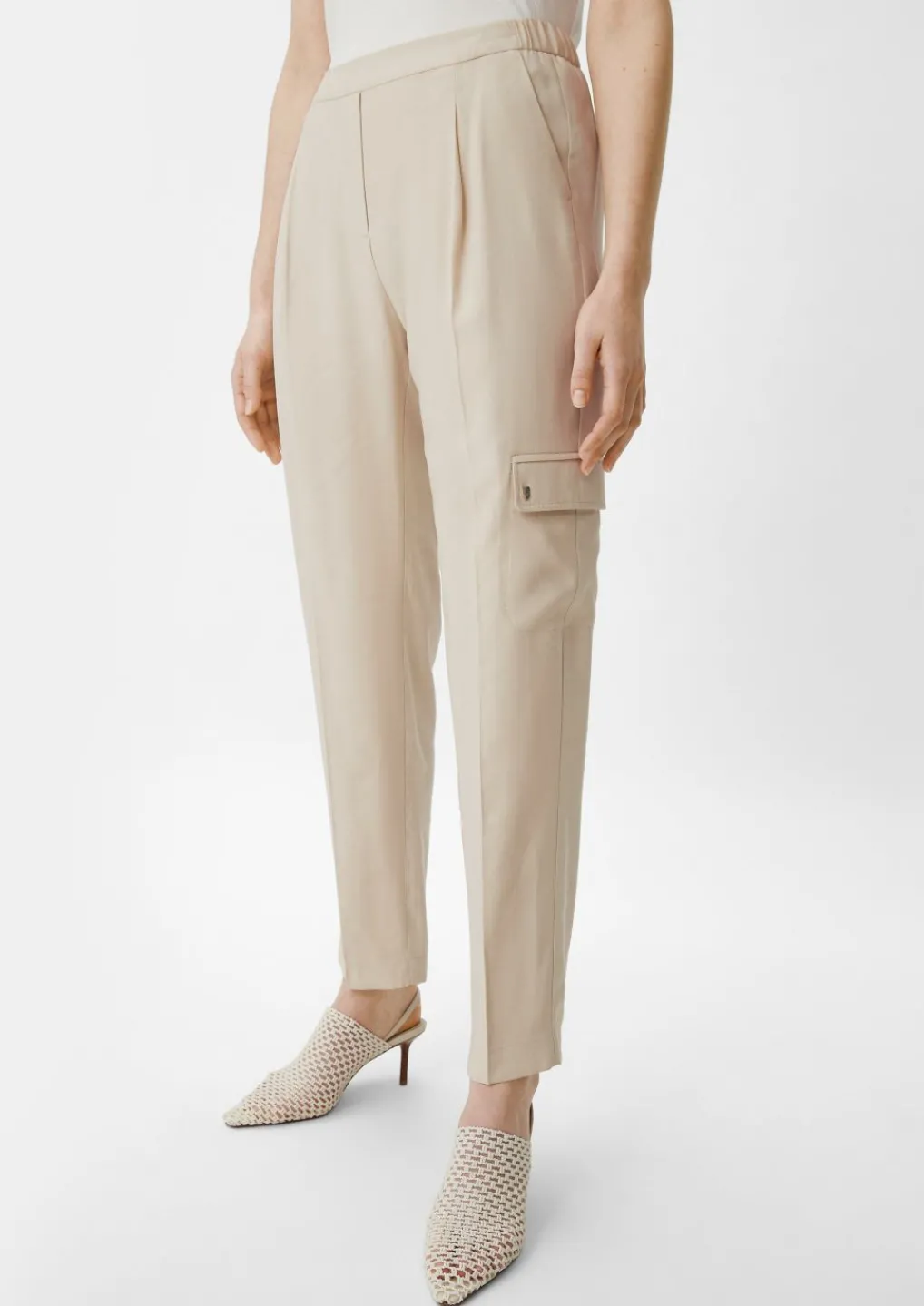 Regular: Twillhose im Cargo-Style-Comma Discount