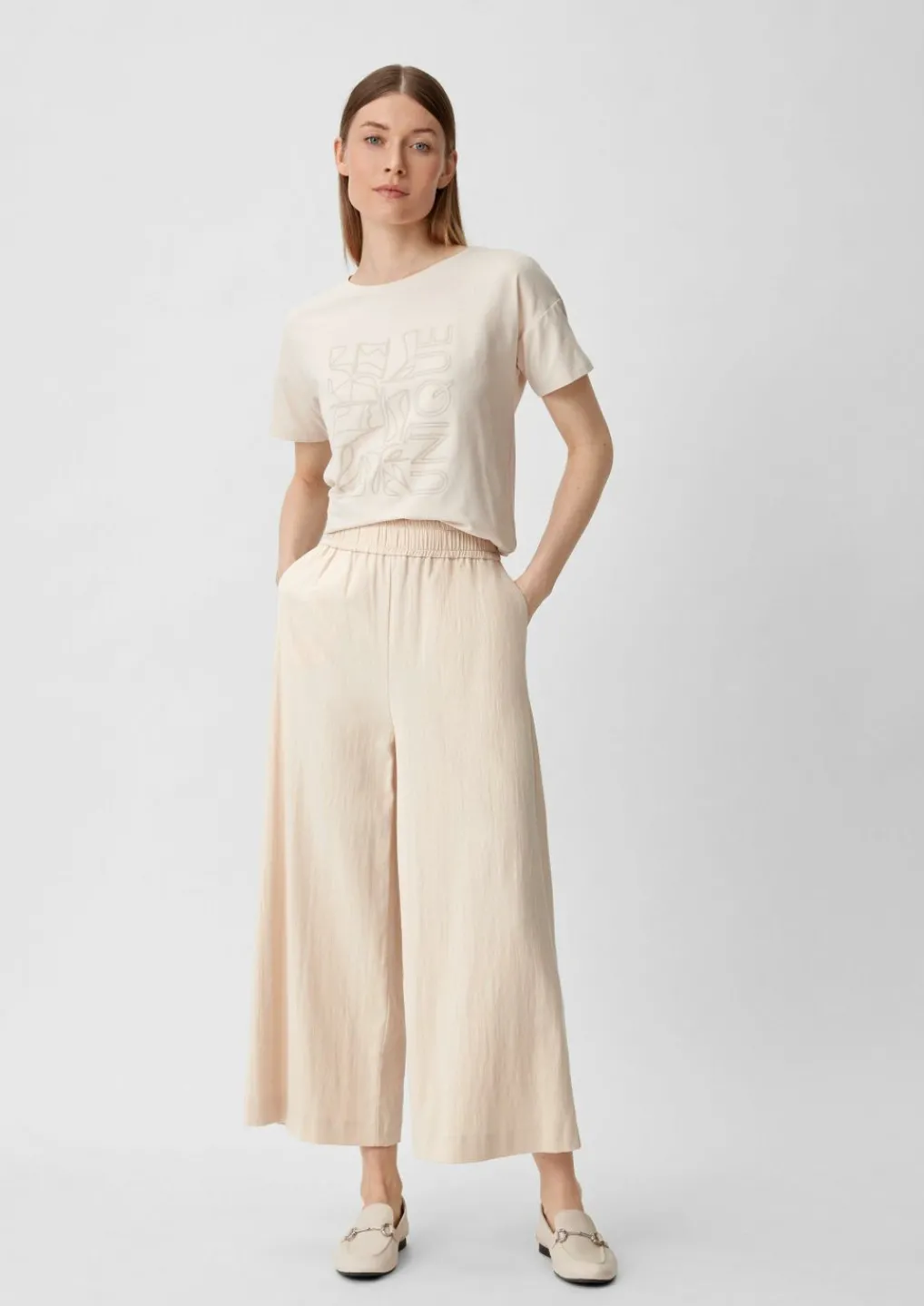 Relaxed: Culotte aus Leinenmix-Comma New