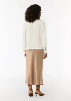 Relaxed-Fit-Bluse mit voluminösen Ärmeln und Raffungen-Comma Hot