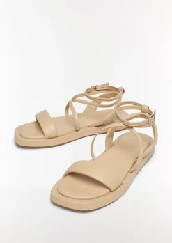 Riemchensandalen aus Leder-Comma Online
