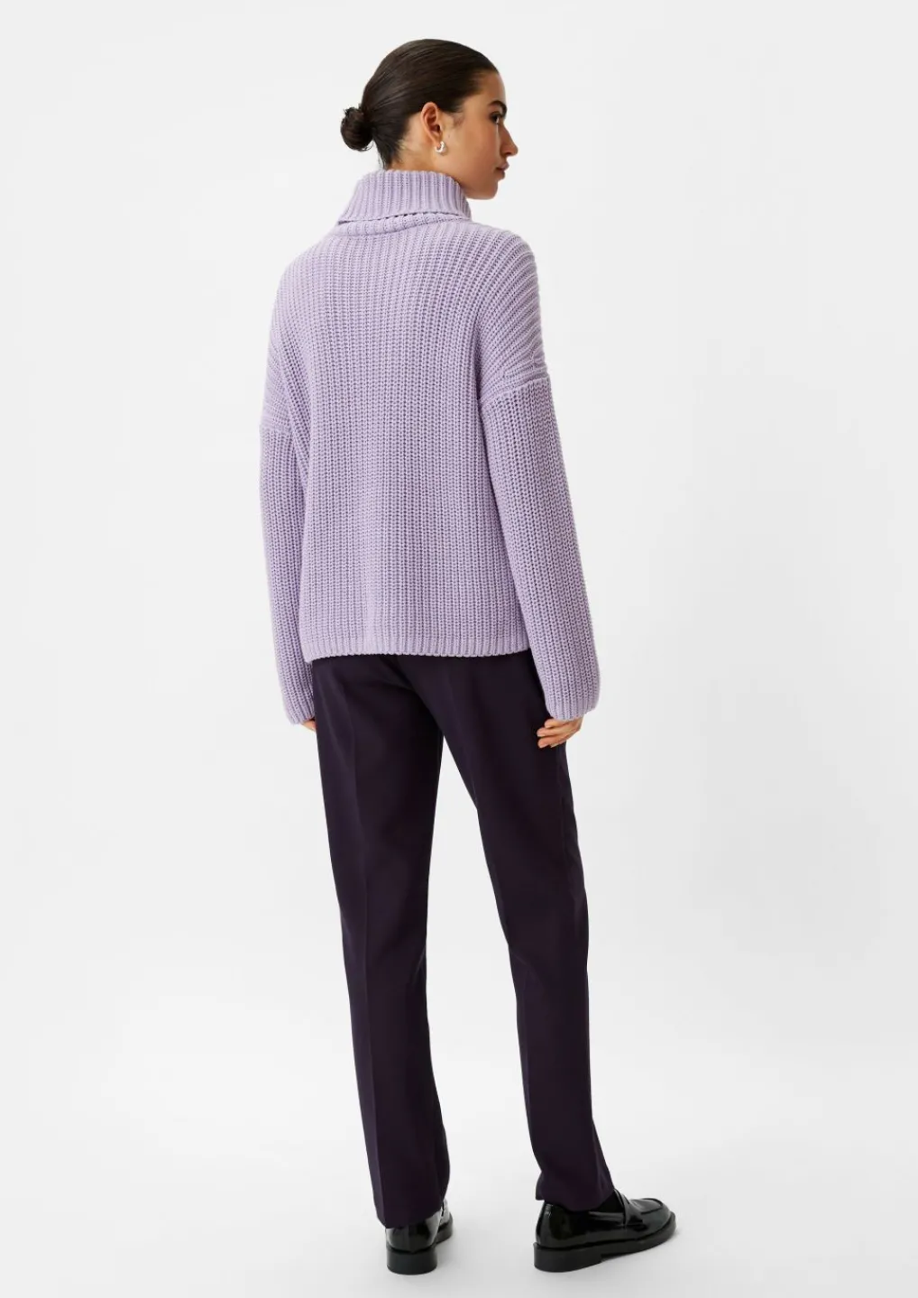 Rippstrickpullover mit Label-Patch-Comma New