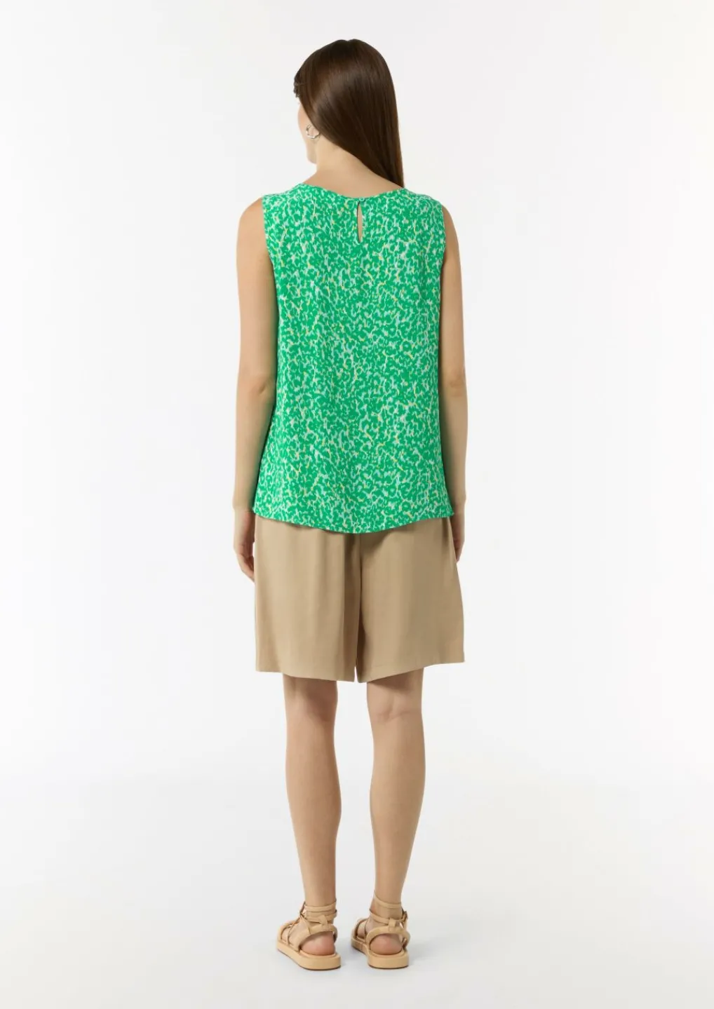 Ärmellose Bluse mit All-over-Print-Comma Hot