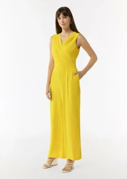 Ärmelloser Jumpsuit mit Faltendetail-Comma Online
