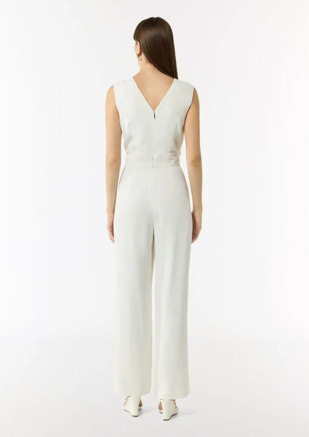Ärmelloser Jumpsuit mit Faltendetail-Comma Online