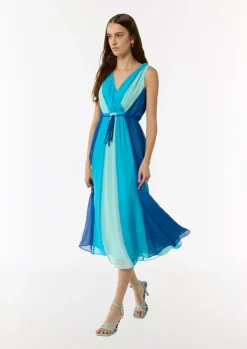 Ärmelloses Bahnen-Kleid aus Chiffon mit elastischem Bund-Comma Best