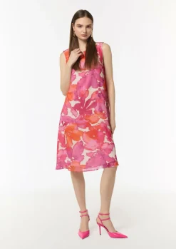 Ärmelloses Kleid mit Bateau-Ausschnitt-Comma Hot