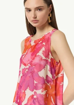 Ärmelloses Kleid mit Bateau-Ausschnitt-Comma Hot