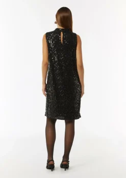 Ärmelloses Kleid mit hochabschließendem Kragen-Comma Outlet