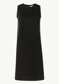 Ärmelloses Kleid mit Rundhalsausschnitt und Logo-Detail-Comma Outlet