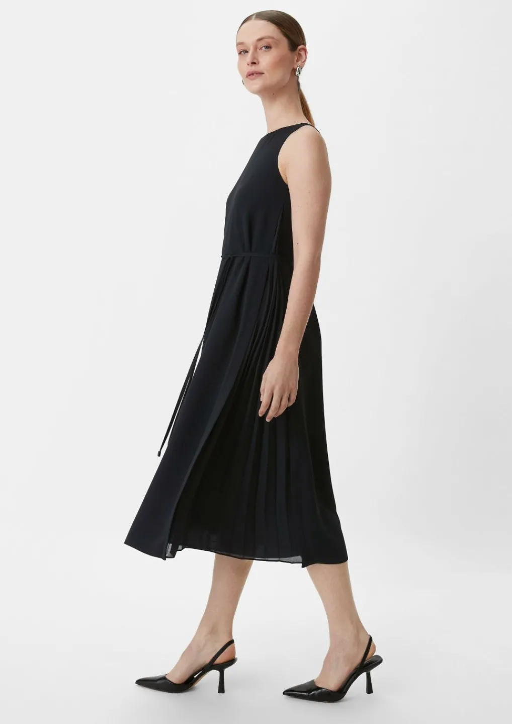 Ärmelloses Midikleid aus Crêpe-Comma New