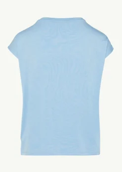 Ärmelloses Shirt mit Satin und Jersey-Comma Best