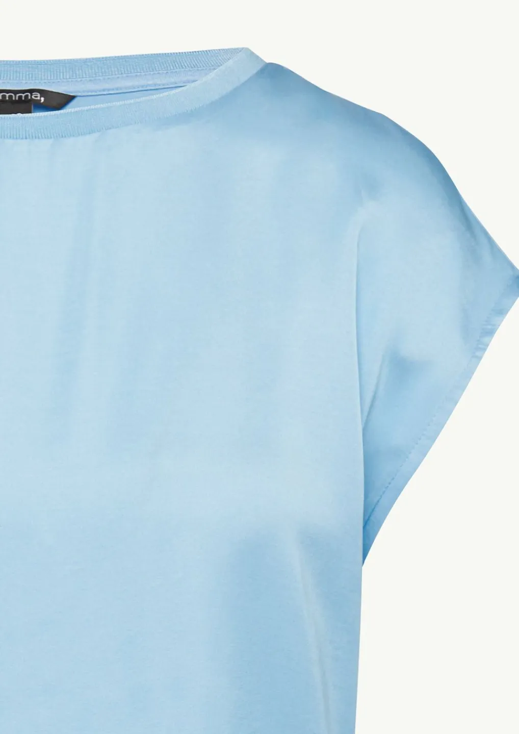 Ärmelloses Shirt mit Satin und Jersey-Comma Best