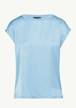 Ärmelloses Shirt mit Satin und Jersey-Comma Best