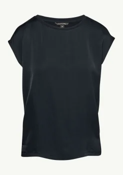 Ärmelloses Shirt mit Satin und Jersey-Comma Fashion