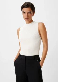 Ärmelloses Stricktop mit Rippstruktur-Comma Clearance