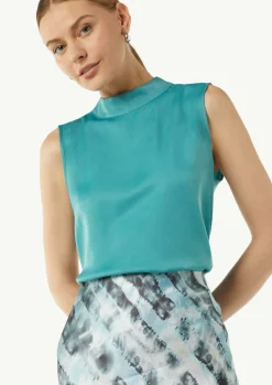 Ärmelloses Top mit Stehkragen-Comma Discount