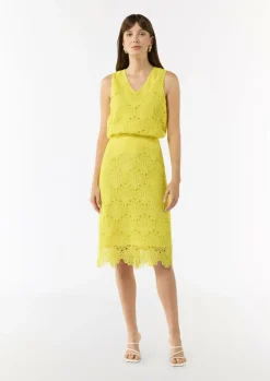 Rock mit Lochspitze im Slim Fit-Comma Clearance