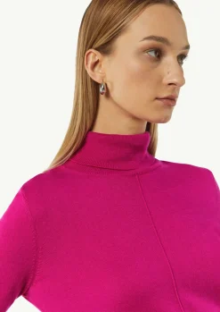Rollkragenpullover mit Biesen und Rippdetails-Comma Outlet