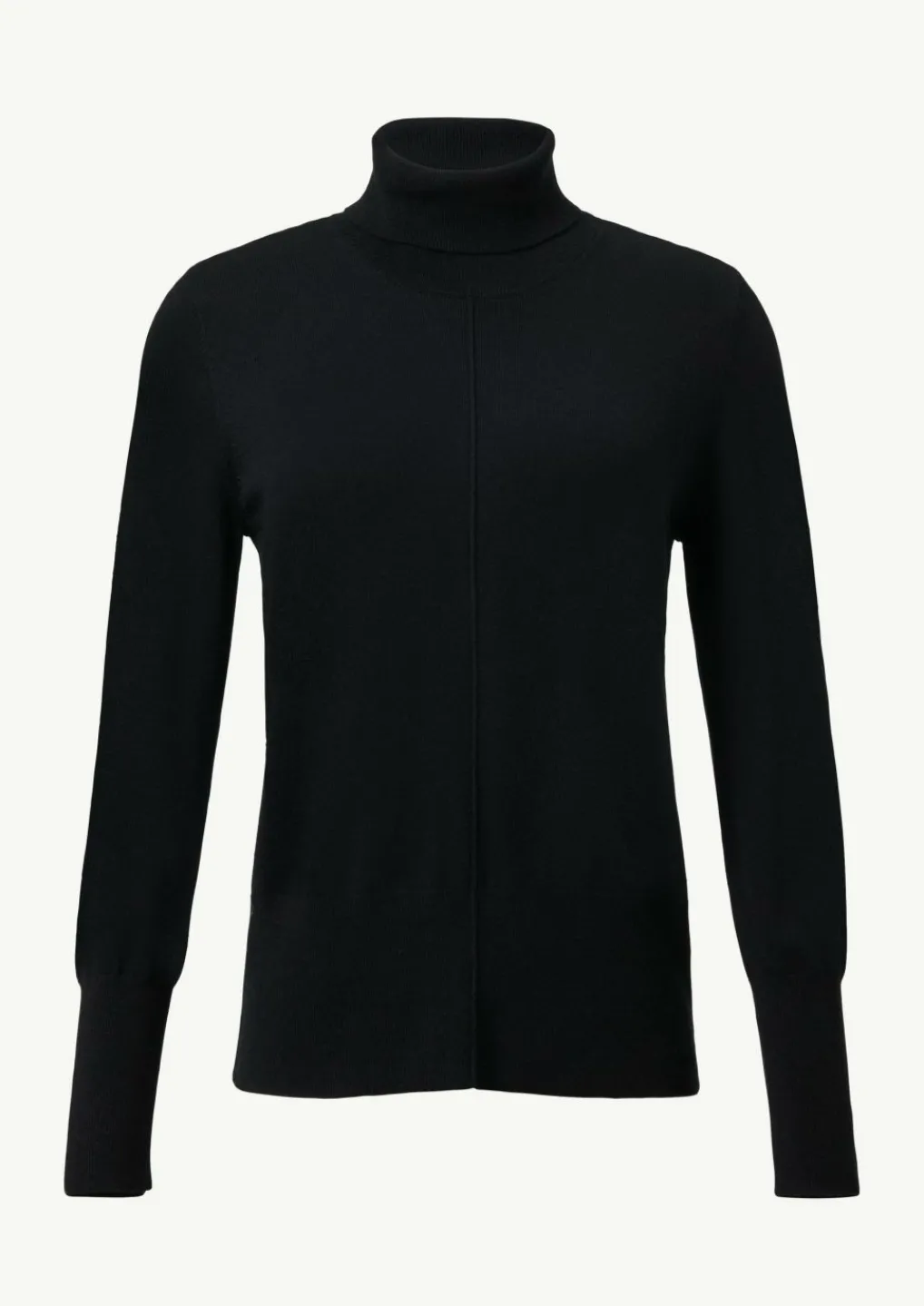 Rollkragenpullover mit Biesen und Rippdetails-Comma Discount