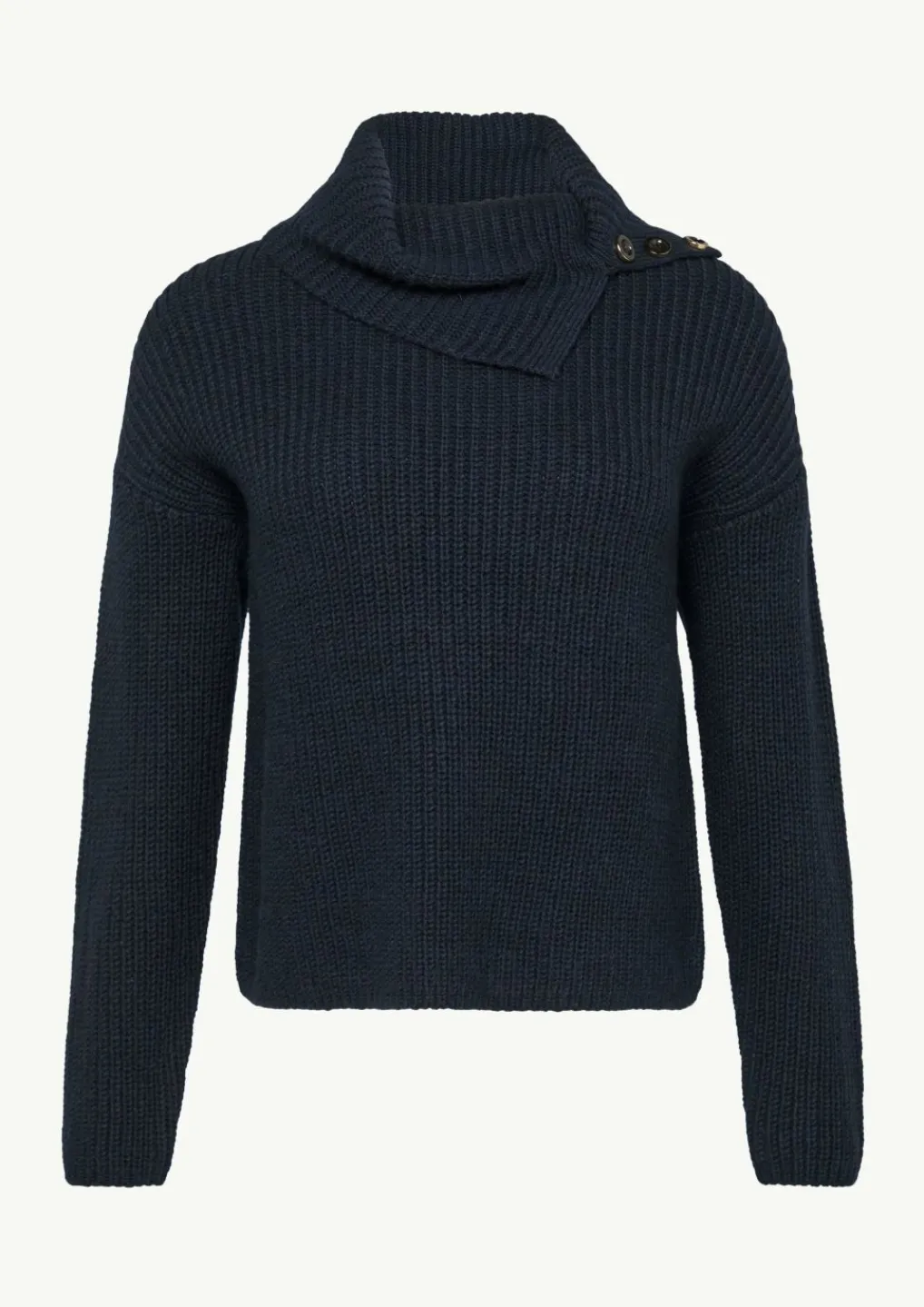 Rollkragenpullover mit Zierknöpfen-Comma Best