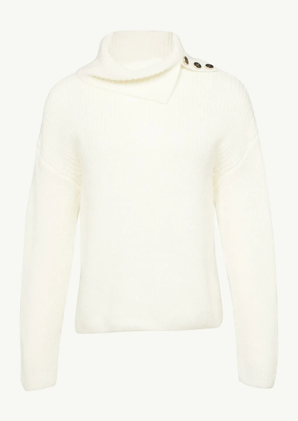 Rollkragenpullover mit Zierknöpfen-Comma Online