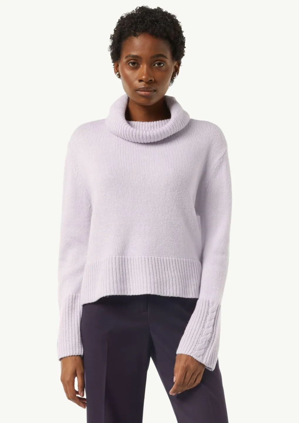 Rollkragenpullover mit Zopfdetail-Comma Sale
