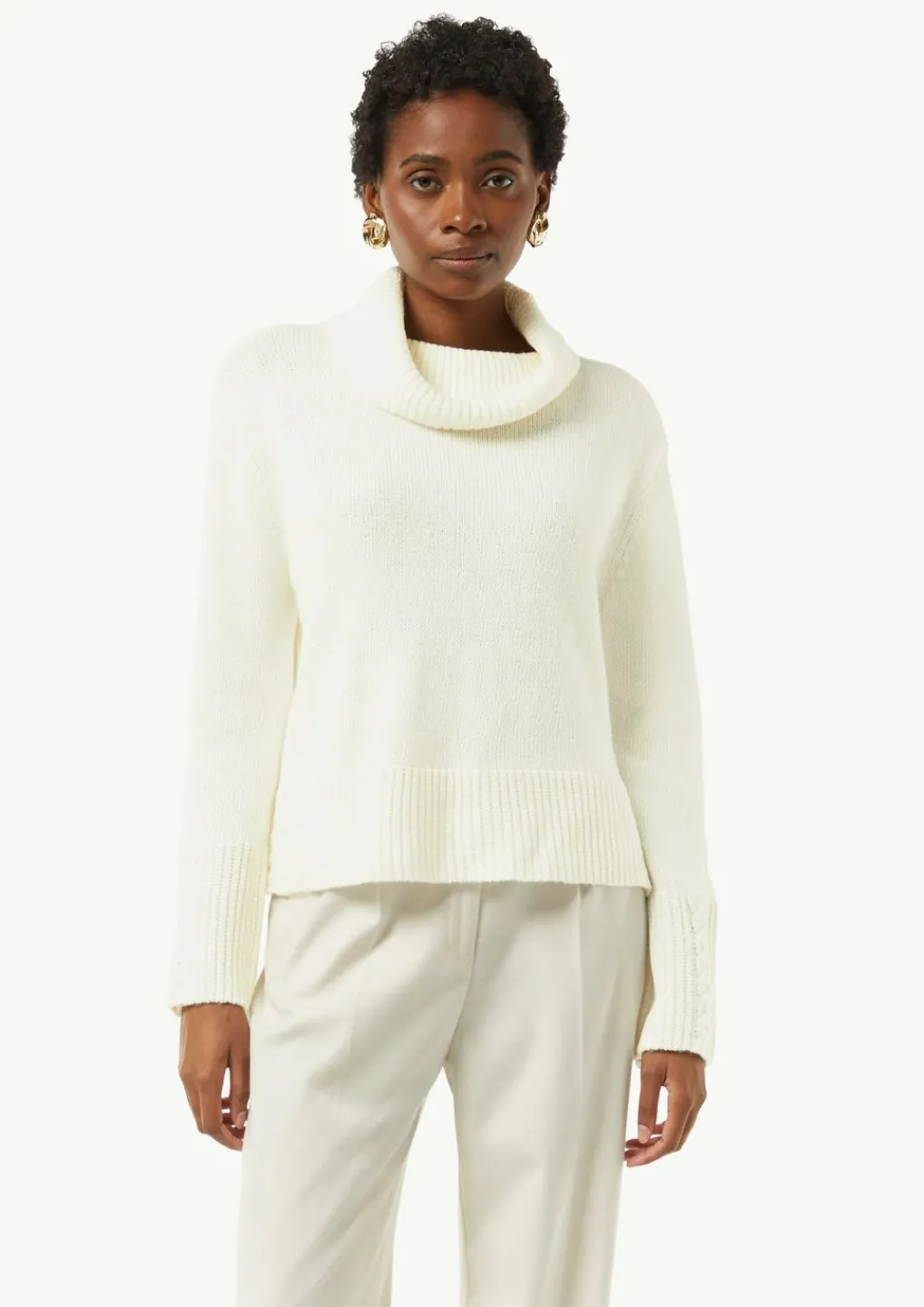 Rollkragenpullover mit Zopfdetail-Comma Outlet
