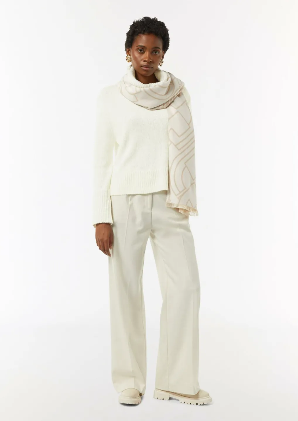 Rollkragenpullover mit Zopfdetail-Comma Outlet