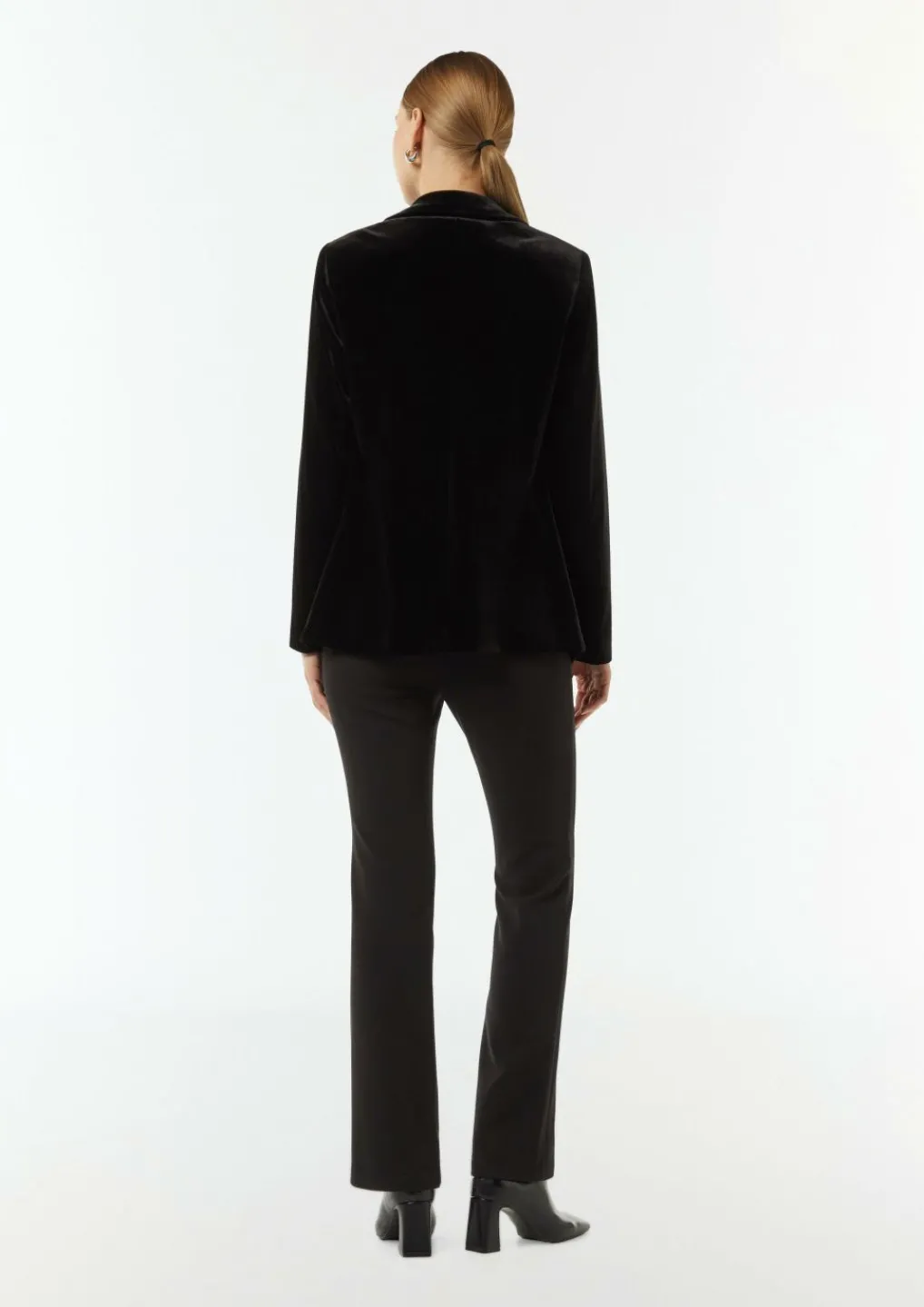 Samt-Blazer mit Reverskragen-Comma New