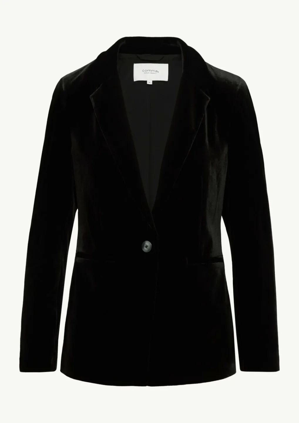 Samt-Blazer mit Reverskragen-Comma New