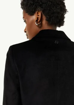 Samt-Blazer mit Satin-Details-Comma Fashion