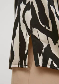 Satinbluse mit Allover-Print-Comma Online
