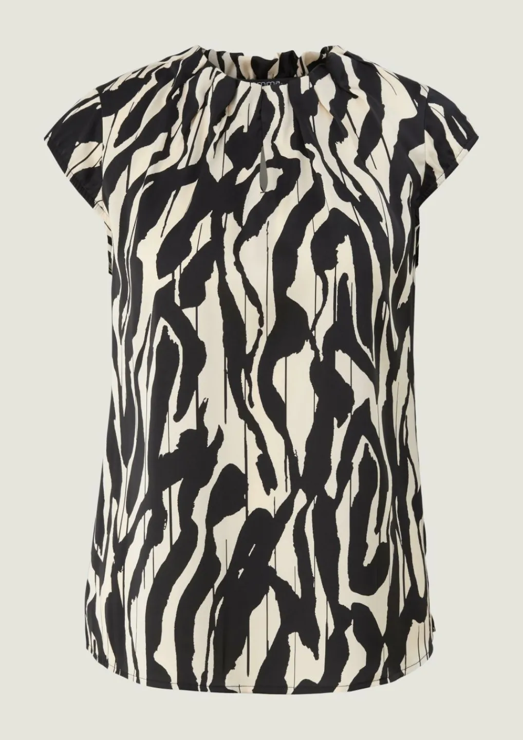 Satinbluse mit Allover-Print-Comma Online