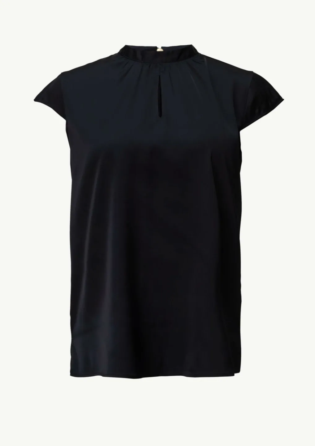 Satin-Bluse mit Cut-out-Detail am Ausschnitt-Comma Hot