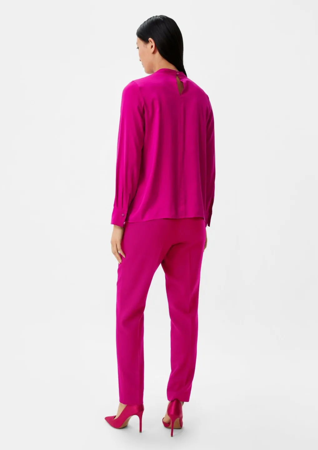Satinbluse mit Falten-Detail-Comma Sale