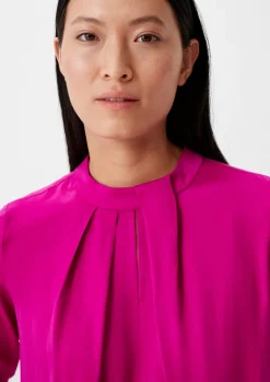 Satinbluse mit Falten-Detail-Comma Sale