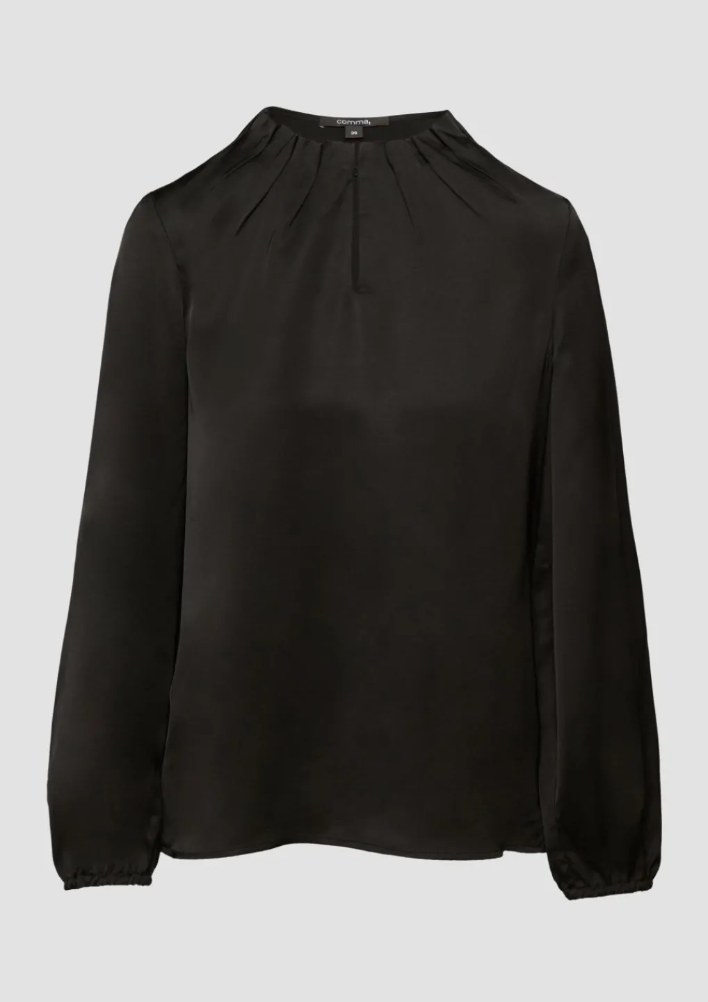 Satin-Bluse mit Falten-Detail am Ausschnitt-Comma Outlet