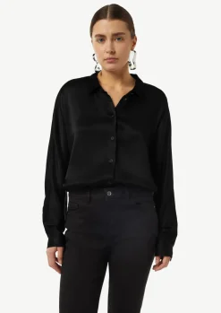 Satin-Bluse mit Fledermausärmeln-Comma New