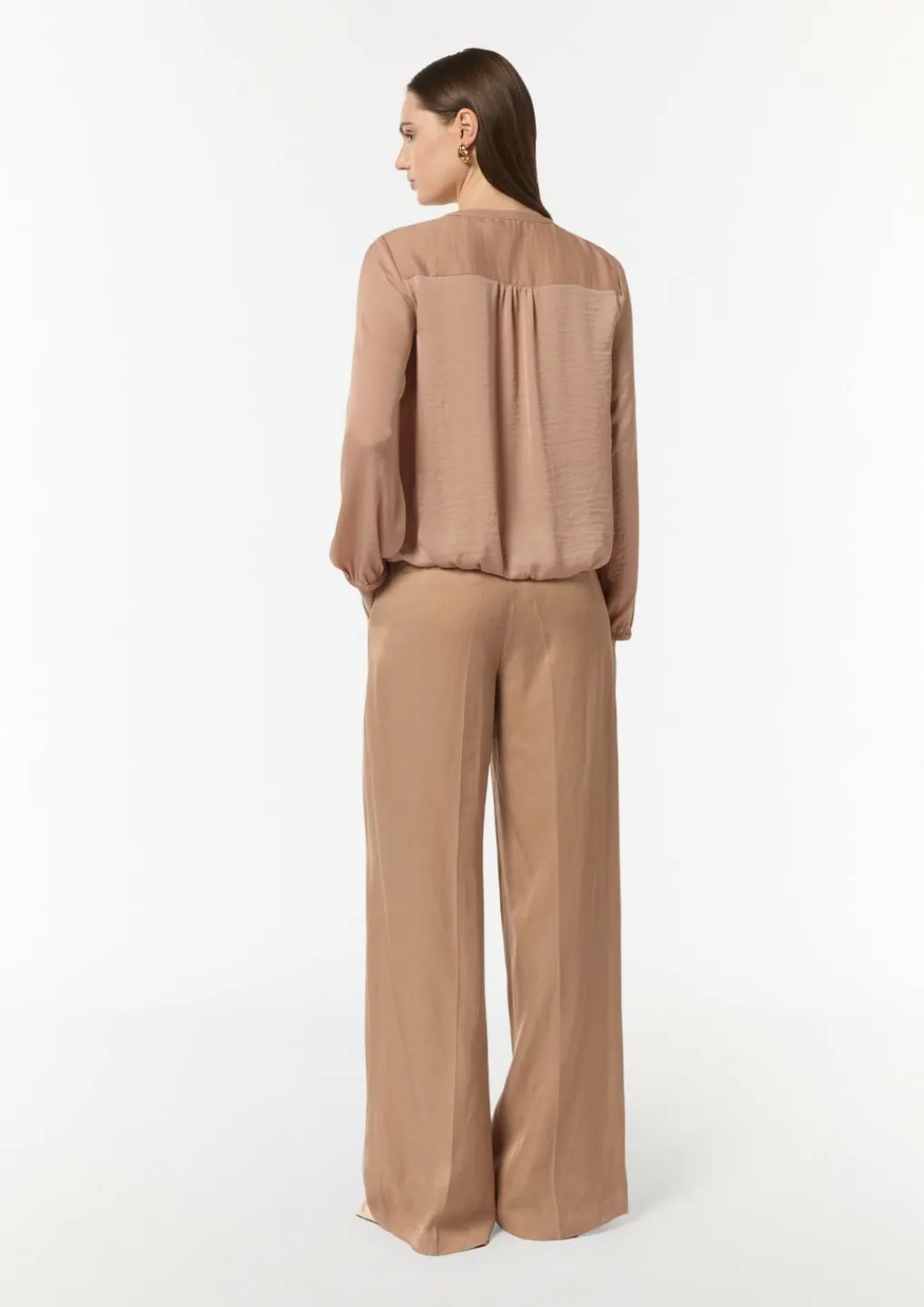 Satinbluse mit gerafftem Bund-Comma Online