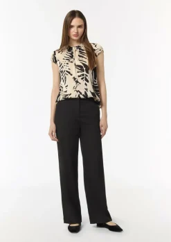 Satinbluse mit Kappärmeln-Comma New
