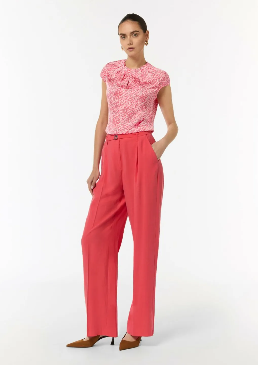 Satinbluse mit Kappärmeln-Comma Clearance